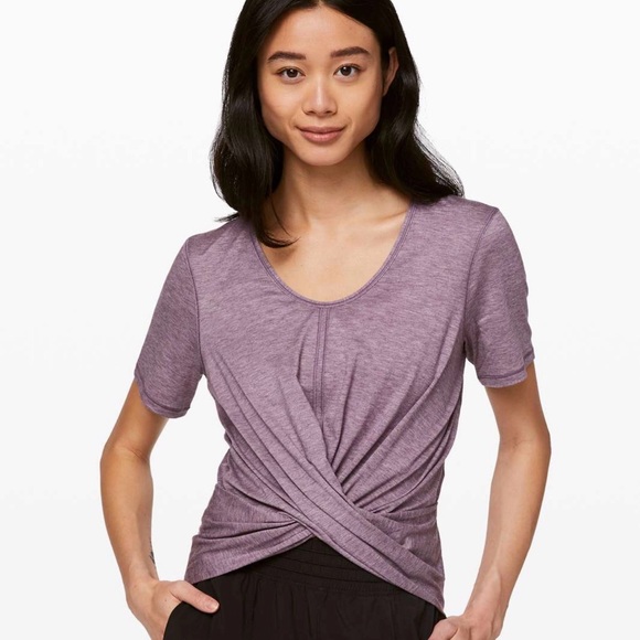 lululemon Do The Daily Short Sleeve Tee. Color - Heathered Smoky Mulberry. - Picture 1 of 7